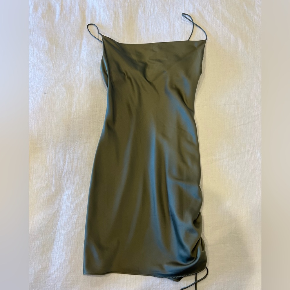 Top shop olive green mini dress